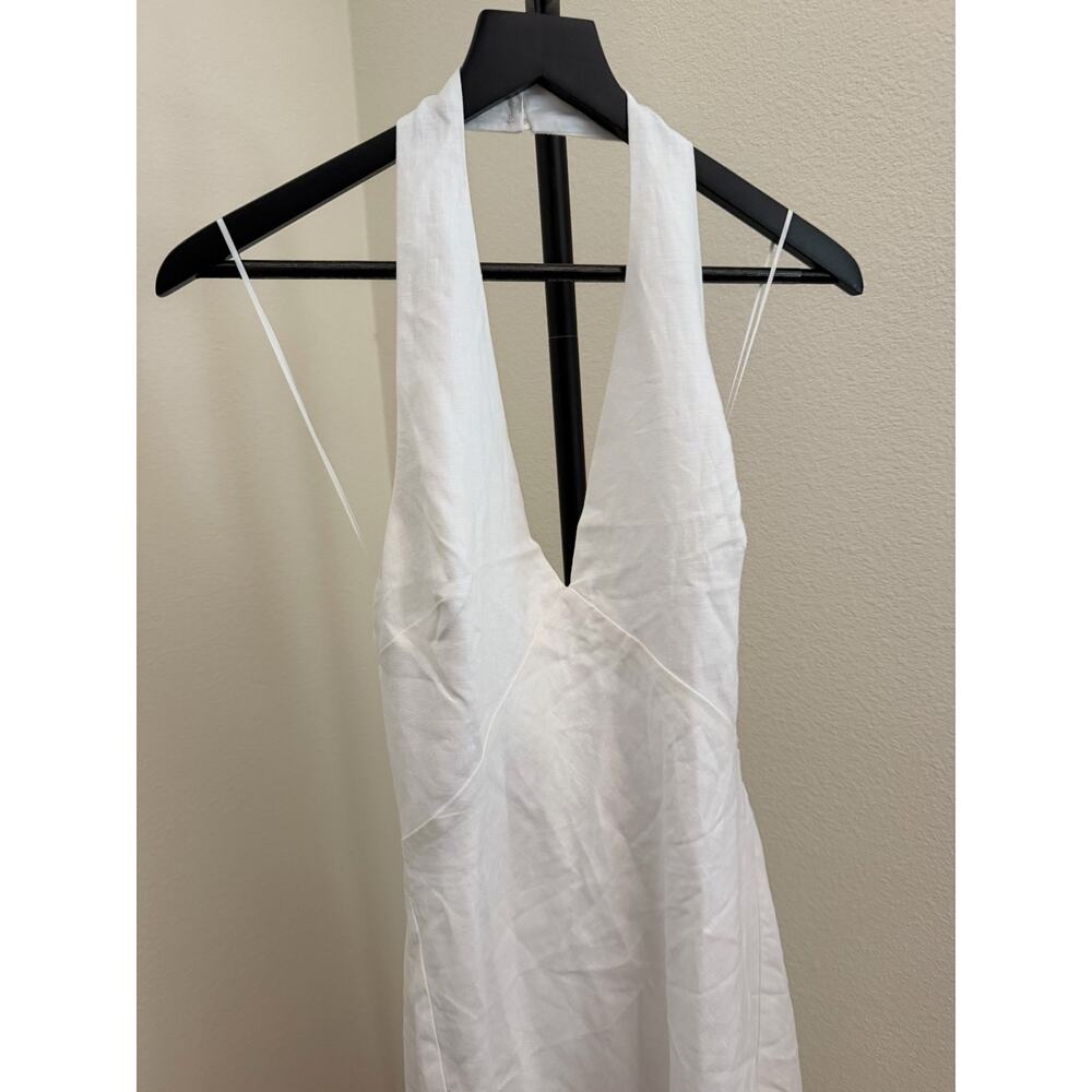 New O.P.T Ashlyn Linen dress white  $245 size 6 - Picture 5 of 6